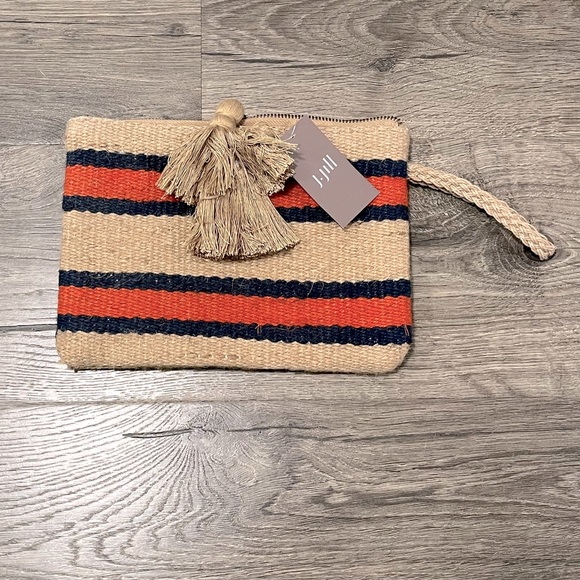 Jute striped wristlet bag - Picture 5 of 5